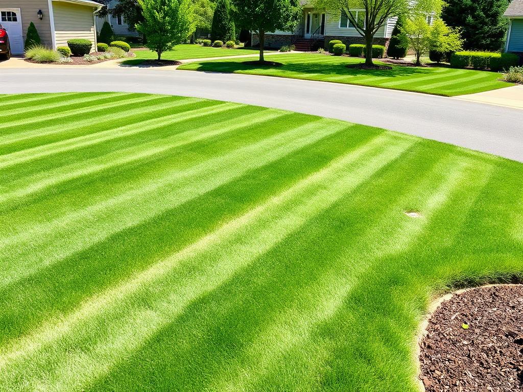 Perfectly striped lawn after Elite Lawn Rangers service